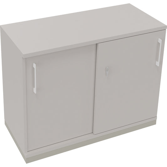 Schiebetürenschrank endless 1.000 x 781 x 442 mm (B x H x T) 1 Fachboden Holz lichtgrau