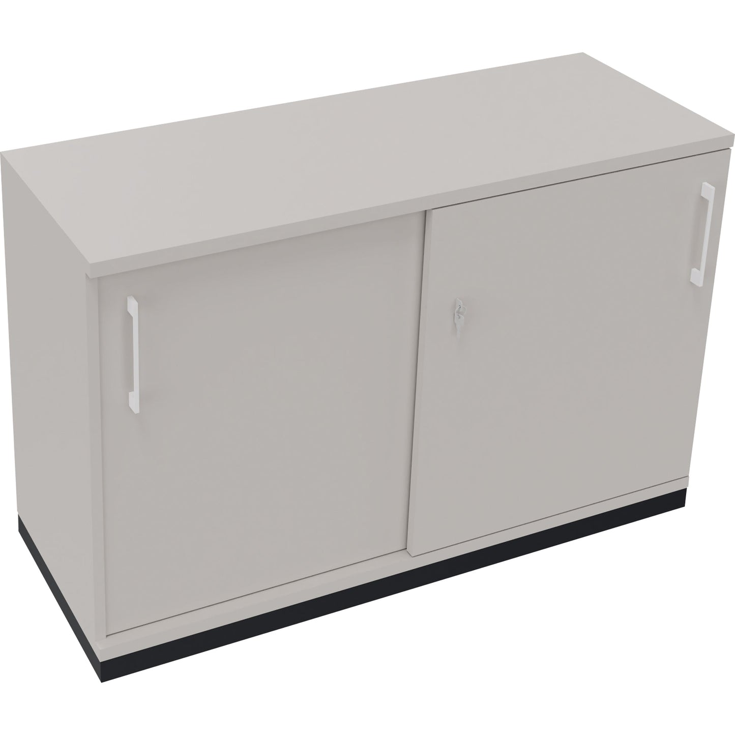 Schiebetürenschrank endless 1.200 x 781 x 442 mm (B x H x T) 2 Fachböden Holz lichtgrau