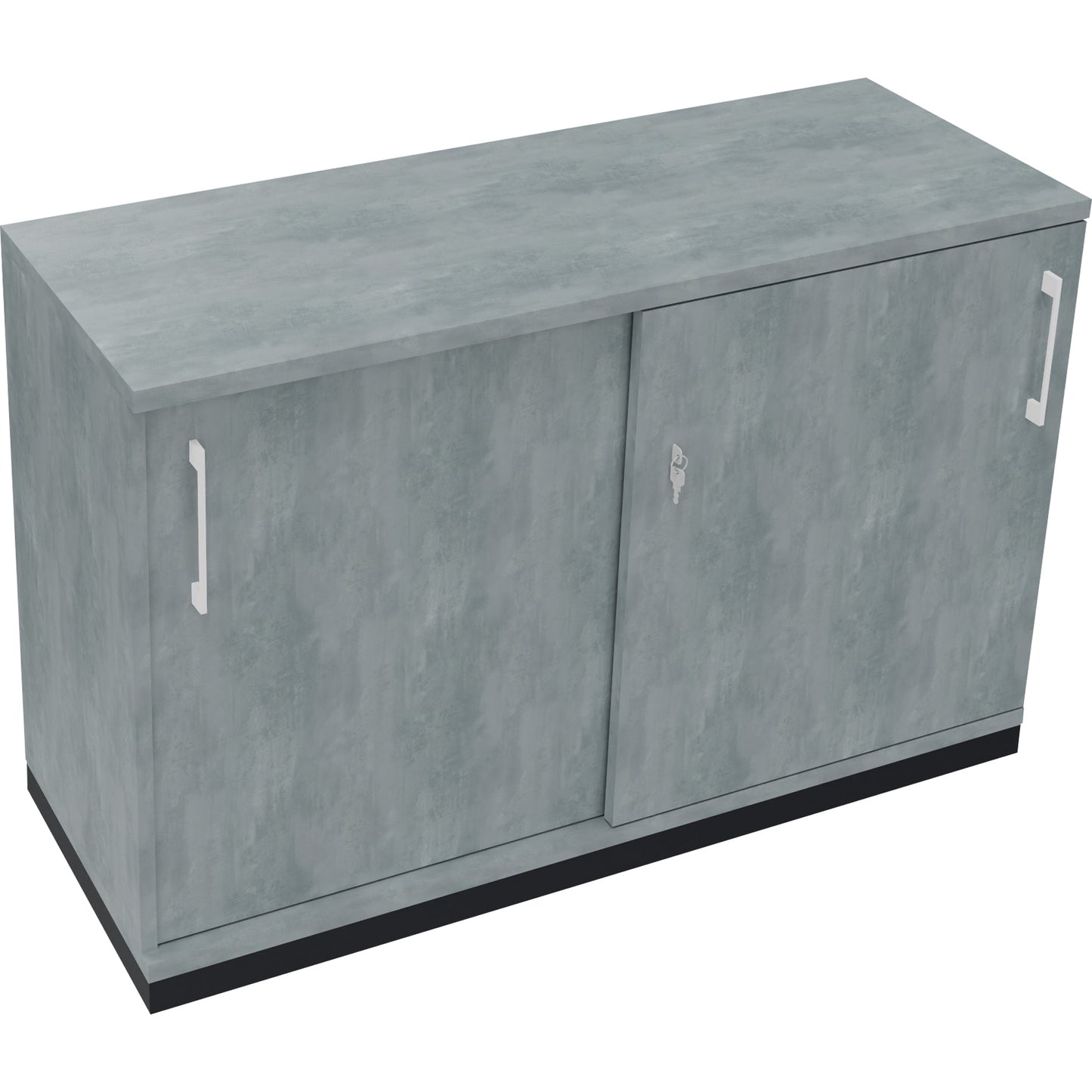 Schiebetürenschrank endless 1.200 x 781 x 442 mm (B x H x T) 2 Fachböden Holz beton hell