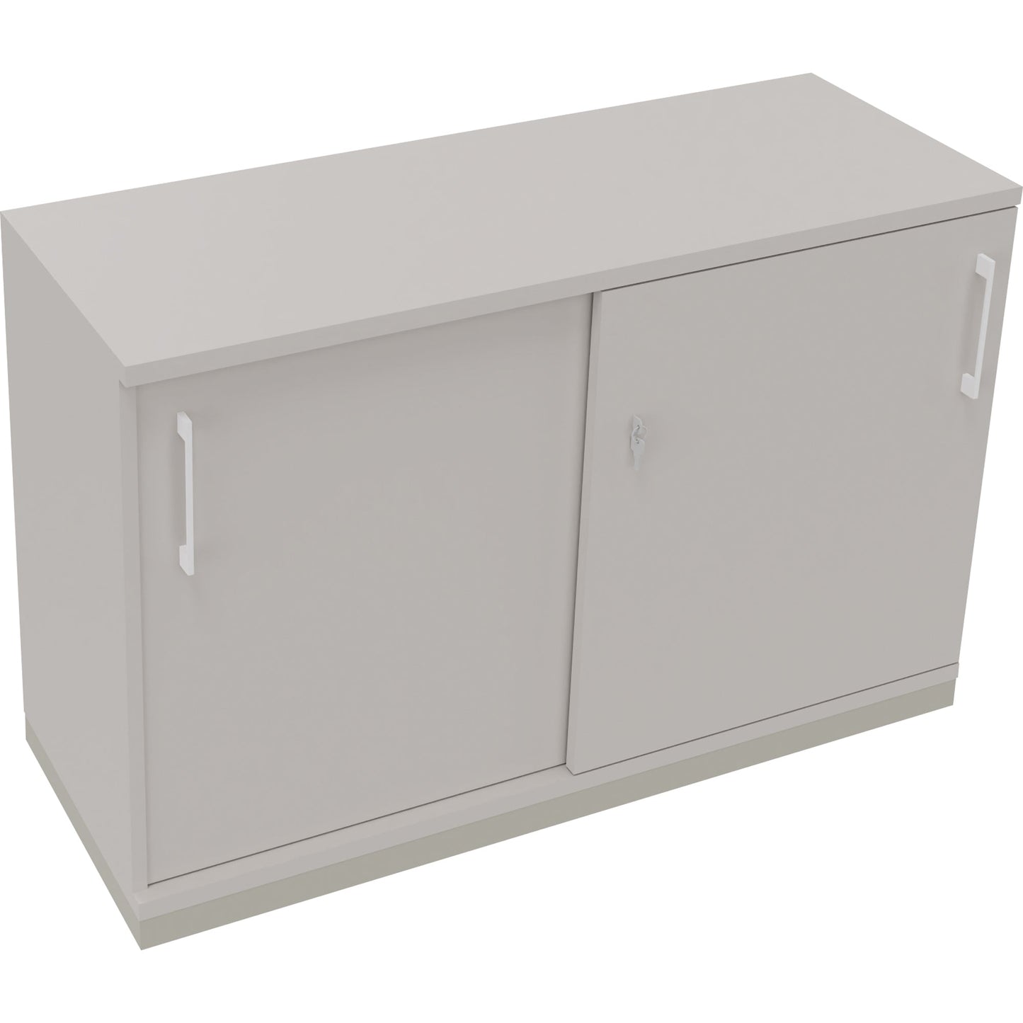 Schiebetürenschrank endless 1.200 x 781 x 442 mm (B x H x T) 2 Fachböden Holz lichtgrau