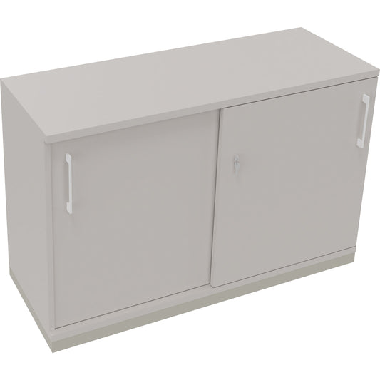 Schiebetürenschrank endless 1.200 x 781 x 442 mm (B x H x T) 2 Fachböden Holz lichtgrau