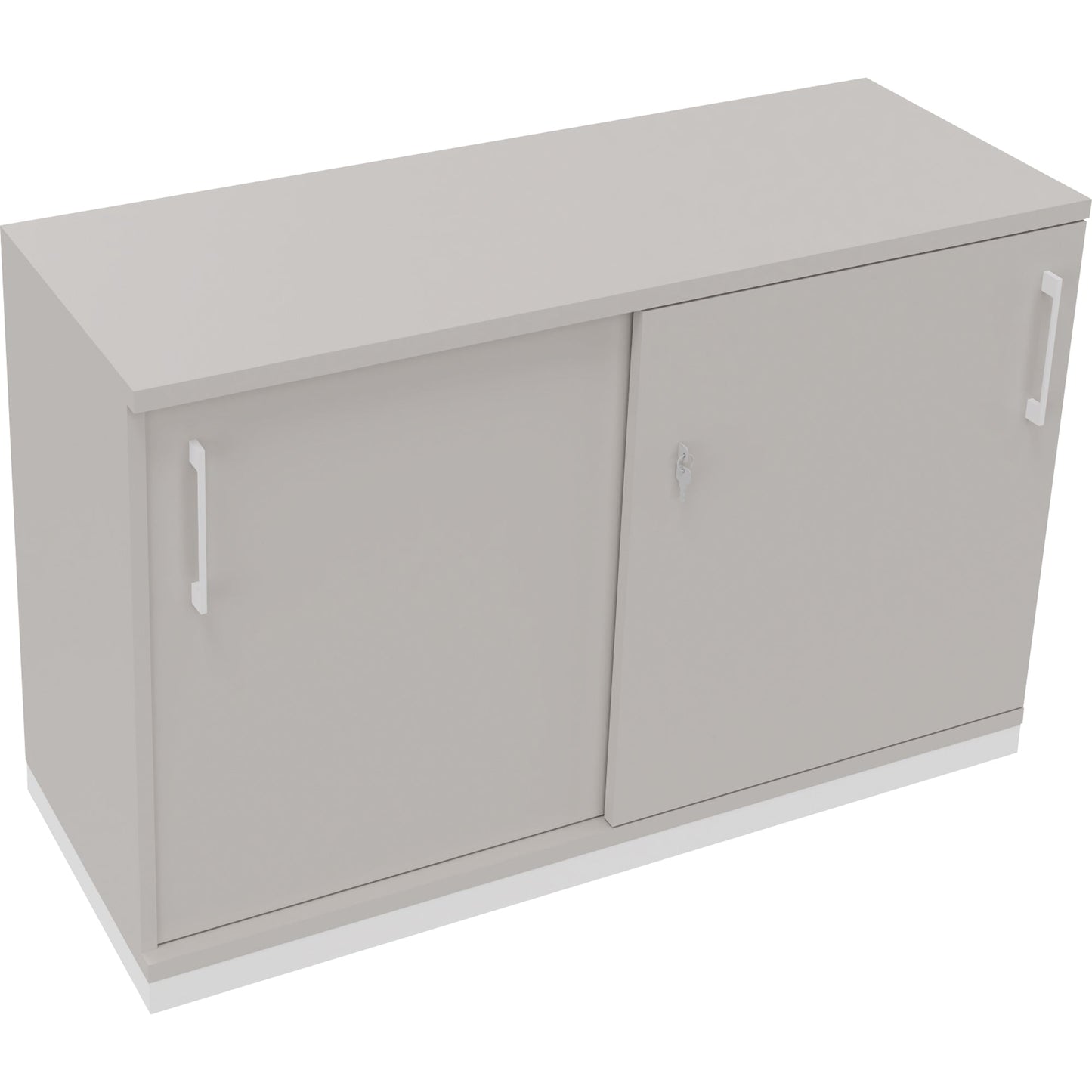 Schiebetürenschrank endless 1.200 x 781 x 442 mm (B x H x T) 2 Fachböden Holz lichtgrau