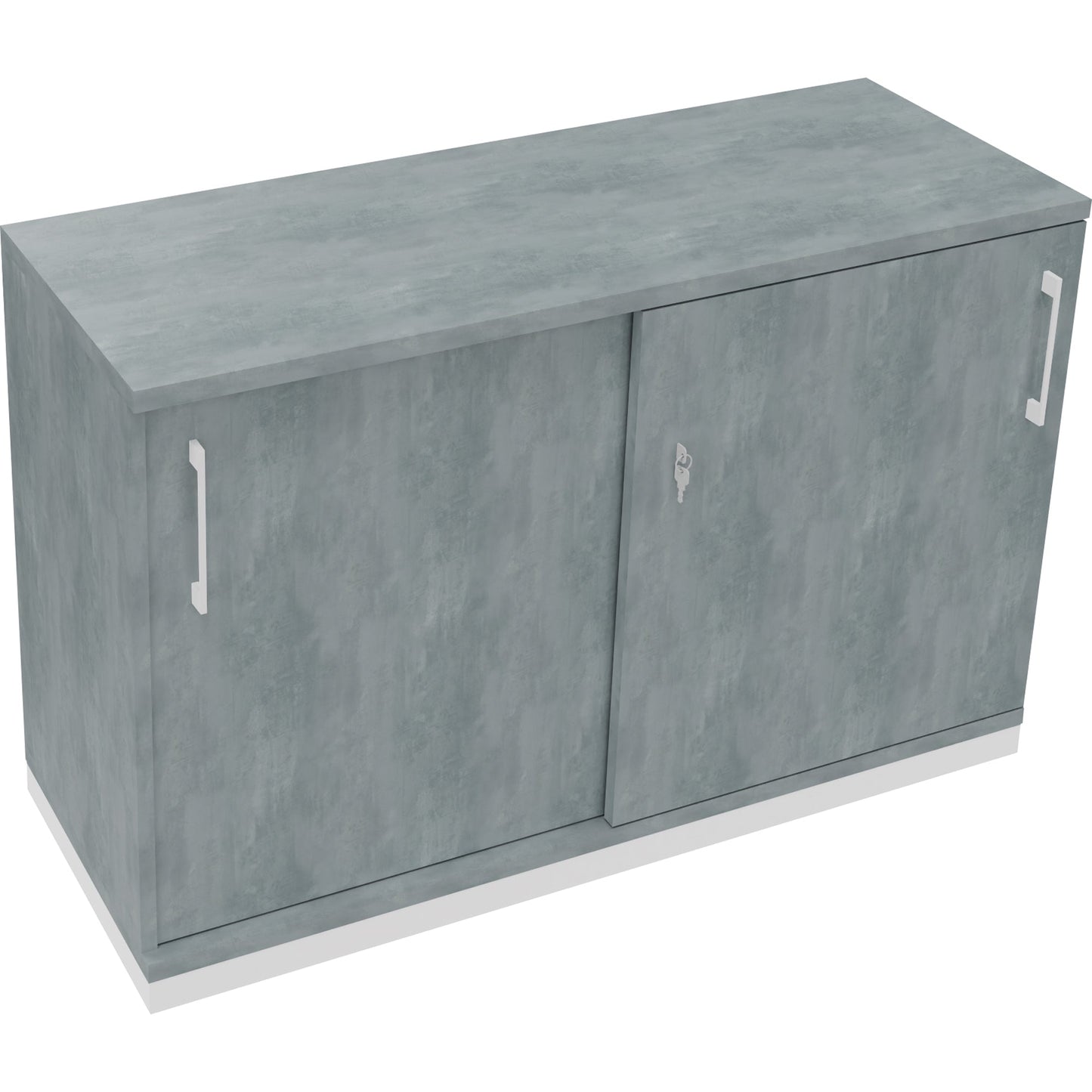 Schiebetürenschrank endless 1.200 x 781 x 442 mm (B x H x T) 2 Fachböden Holz beton hell
