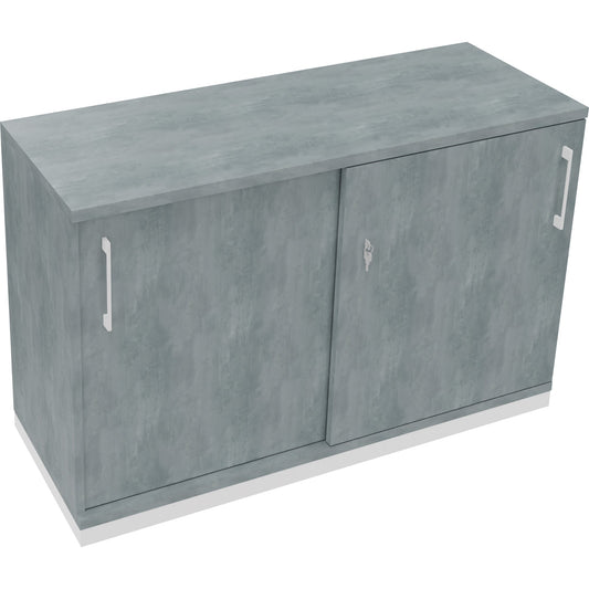 Schiebetürenschrank endless 1.200 x 781 x 442 mm (B x H x T) 2 Fachböden Holz beton hell