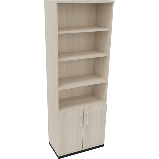 Regalschrank endless 800 x 2.221 x 442 mm (B x H x T) 4 Fachböden Flügeltüren ohne Rollen Holz akazie hell