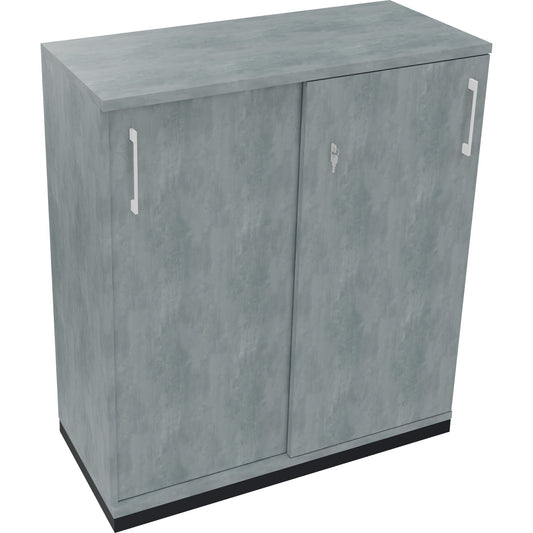 Schiebetürenschrank endless 1.000 x 1.133 x 442 mm (B x H x T) 2 Fachböden Holz beton hell