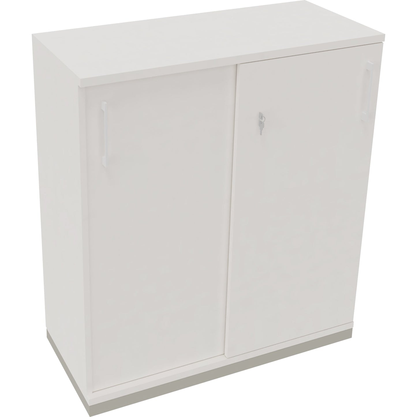 Schiebetürenschrank endless 1.000 x 1.133 x 442 mm (B x H x T) 2 Fachböden Holz diamantweiß