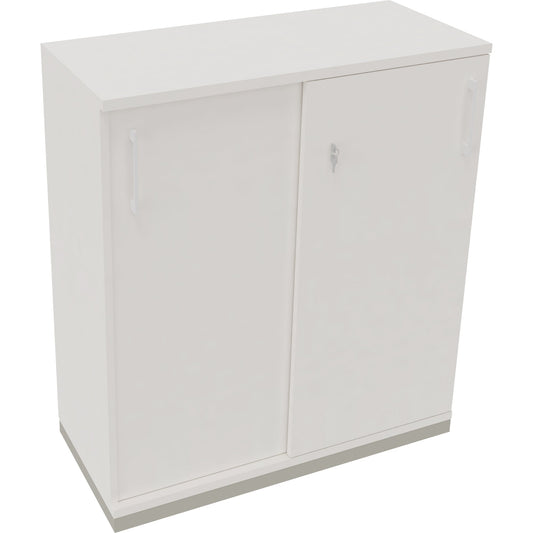Schiebetürenschrank endless 1.000 x 1.133 x 442 mm (B x H x T) 2 Fachböden Holz diamantweiß