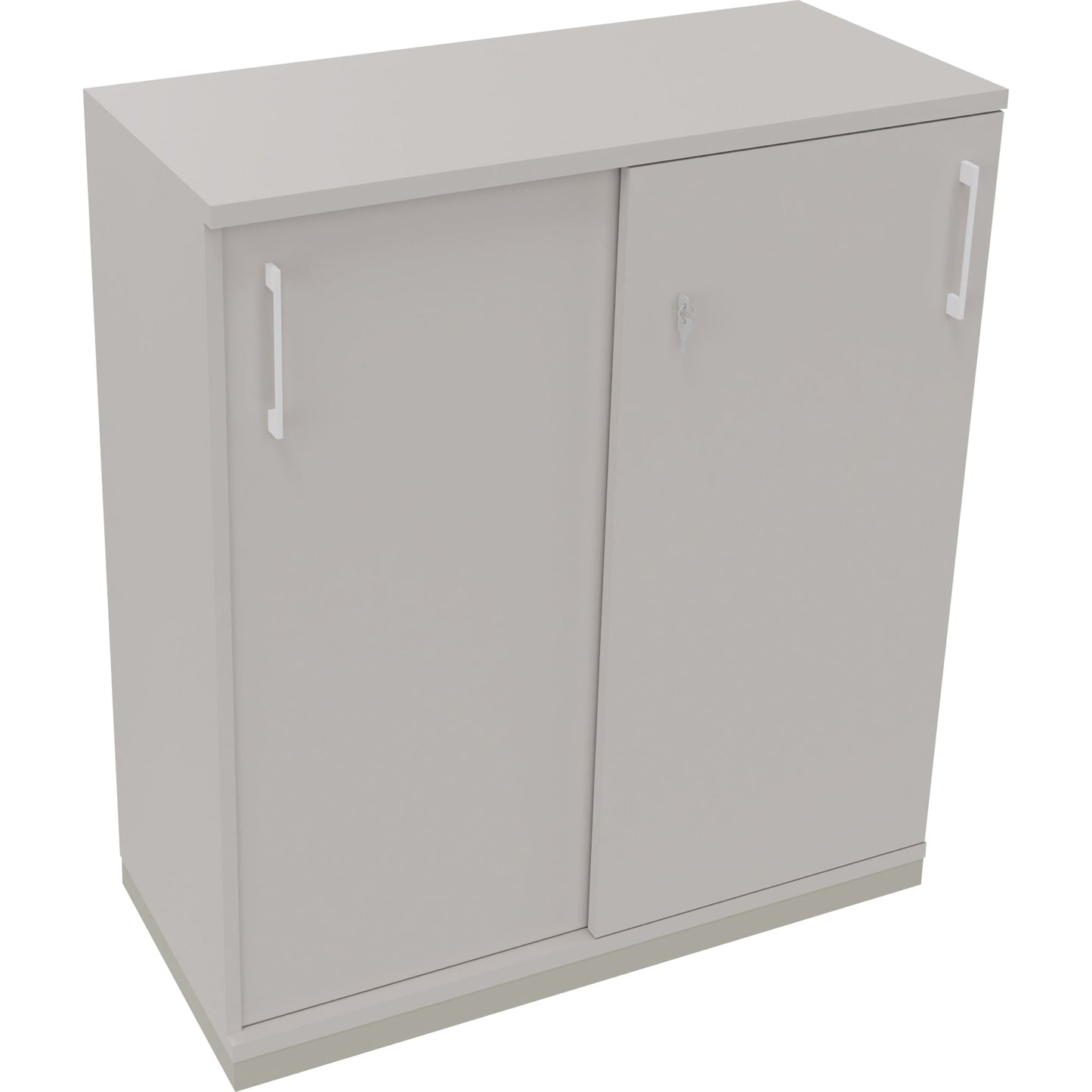 Schiebetürenschrank endless 1.000 x 1.133 x 442 mm (B x H x T) 2 Fachböden Holz lichtgrau