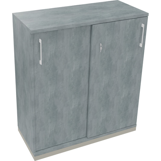 Schiebetürenschrank endless 1.000 x 1.133 x 442 mm (B x H x T) 2 Fachböden Holz beton hell