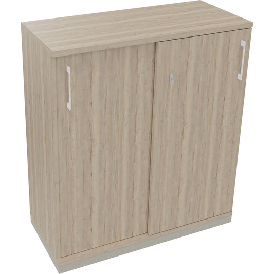 Schiebetürenschrank endless 1.000 x 1.133 x 442 mm (B x H x T) 2 Fachböden Holz eiche natur