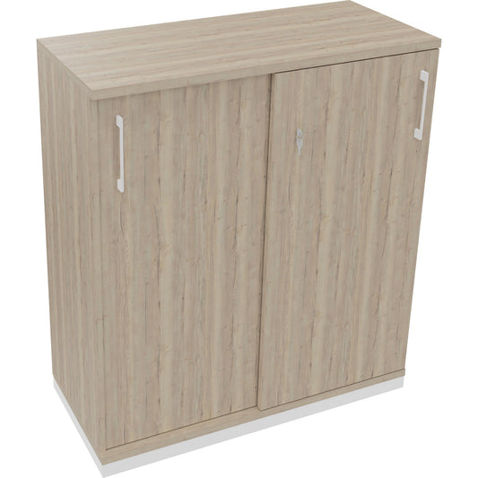Schiebetürenschrank endless 1.000 x 1.133 x 442 mm (B x H x T) 2 Fachböden Holz eiche natur