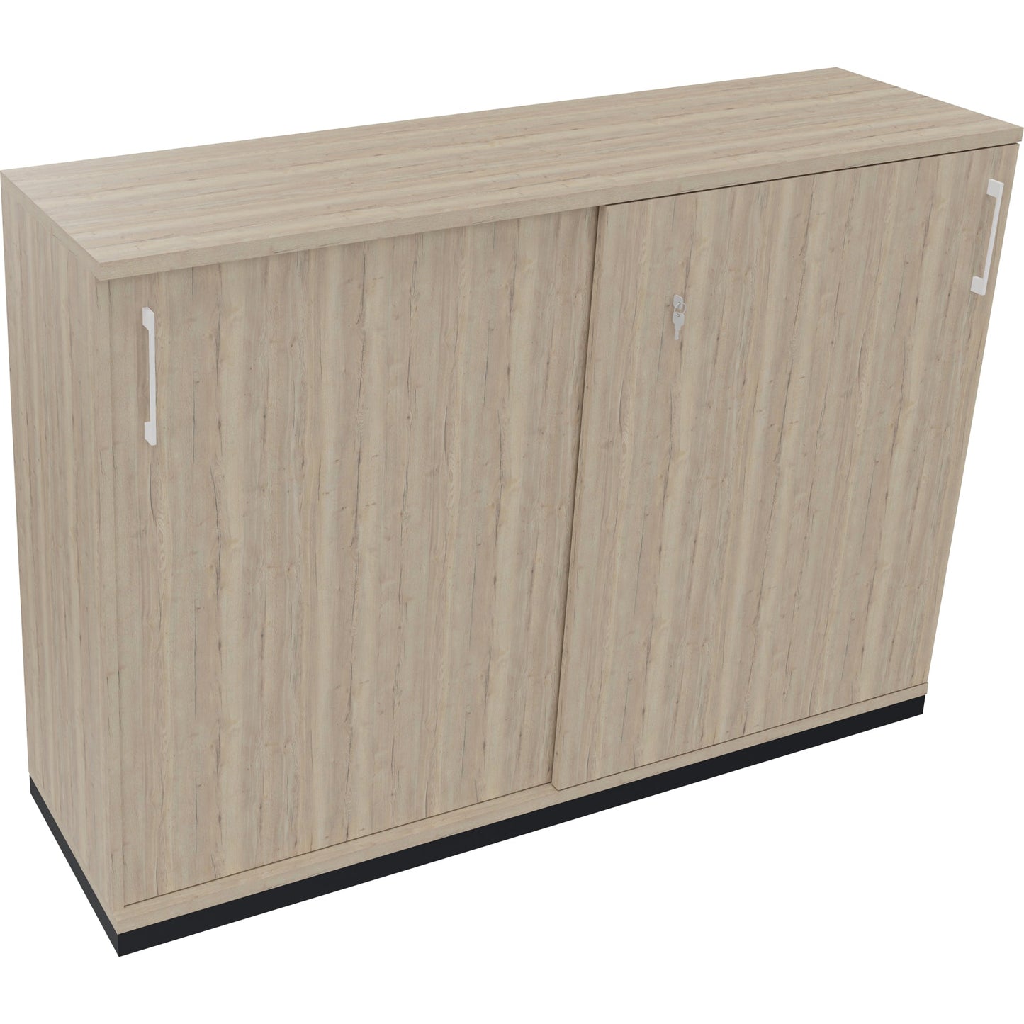 Schiebetürenschrank endless 1.600 x 1.133 x 442 mm (B x H x T) 4 Fachböden Holz eiche natur