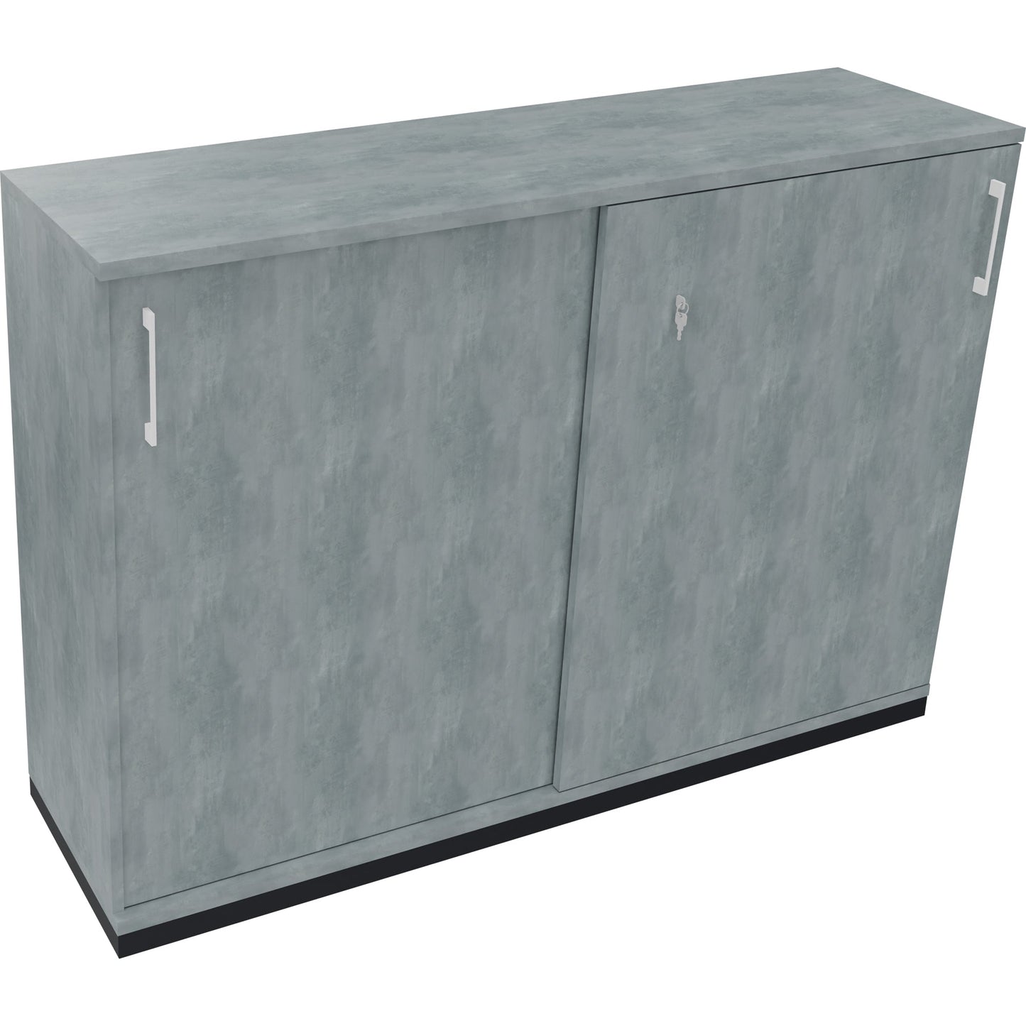 Schiebetürenschrank endless 1.600 x 1.133 x 442 mm (B x H x T) 4 Fachböden Holz beton hell