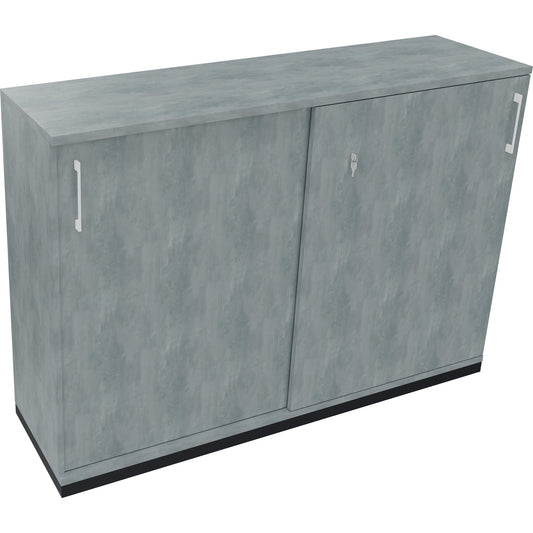 Schiebetürenschrank endless 1.600 x 1.133 x 442 mm (B x H x T) 4 Fachböden Holz beton hell