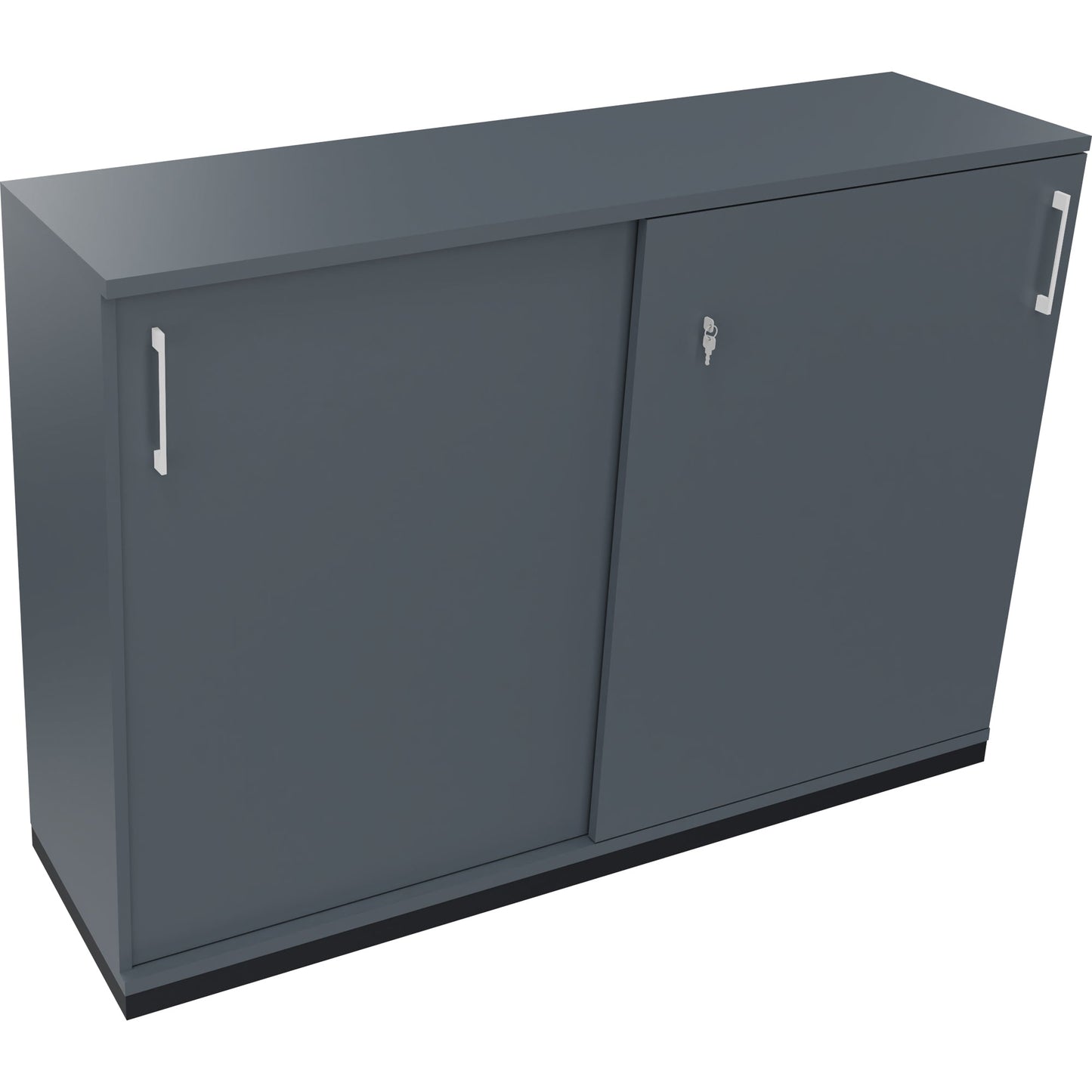 Schiebetürenschrank endless 1.600 x 1.133 x 442 mm (B x H x T) 4 Fachböden Holz lavagrau