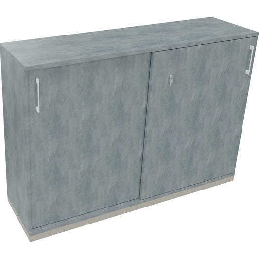 Schiebetürenschrank endless 1.600 x 1.133 x 442 mm (B x H x T) 4 Fachböden Holz beton hell