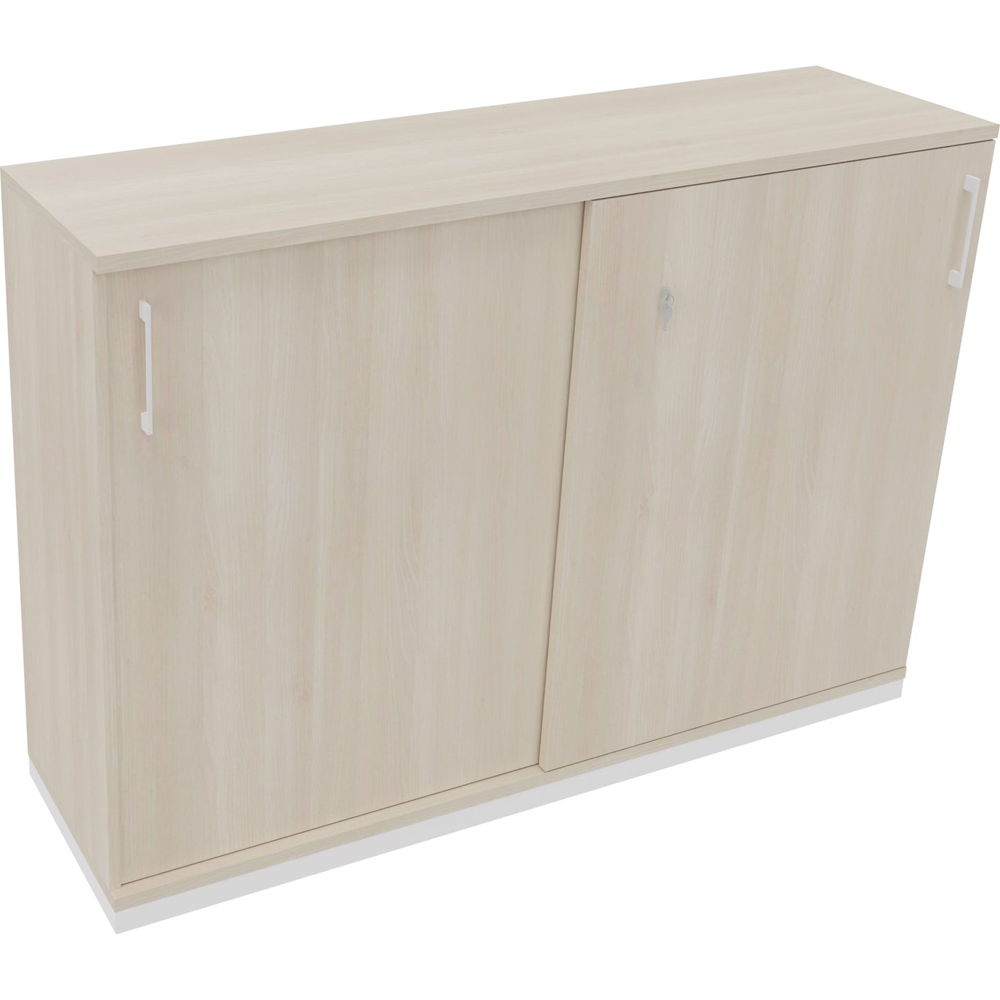 Schiebetürenschrank endless 1.600 x 1.133 x 442 mm (B x H x T) 4 Fachböden Holz akazie hell
