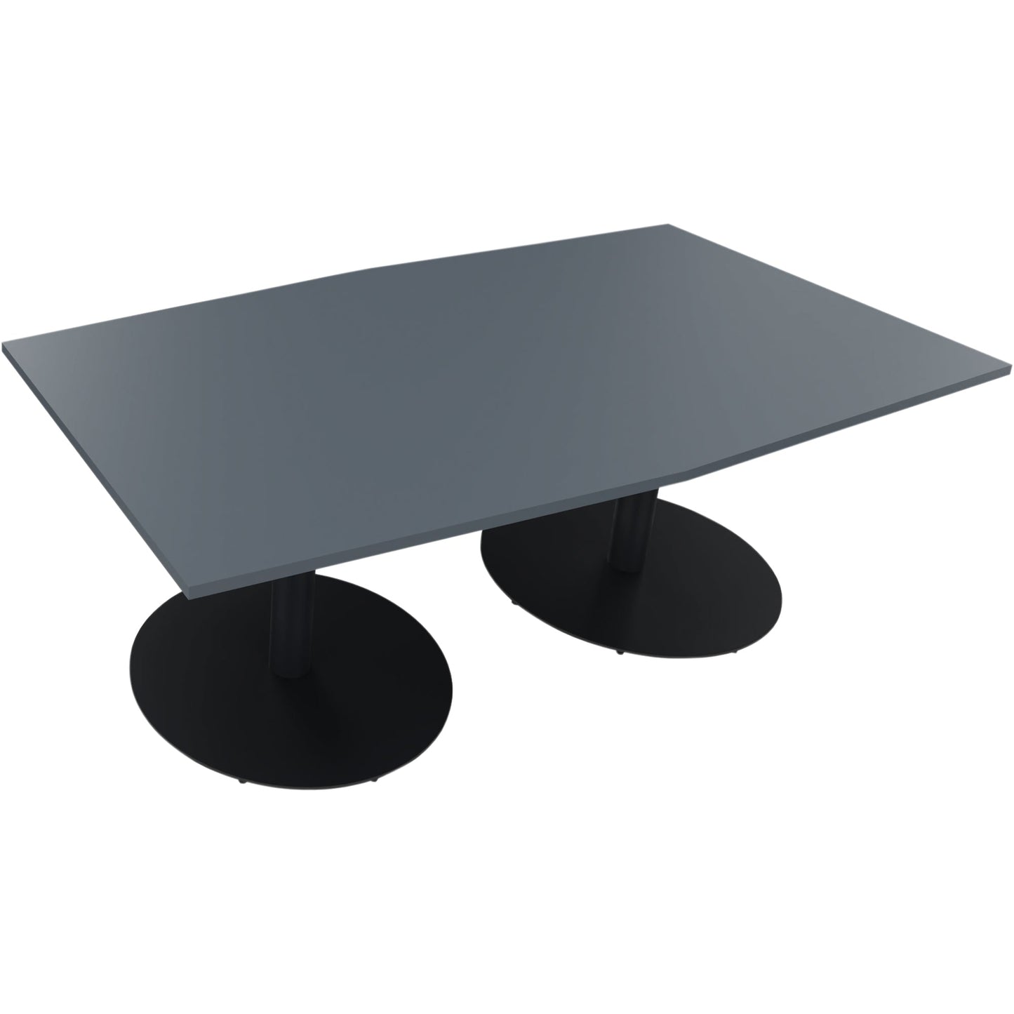 Konferenztisch communication 2.000 x 720 x 1.000/1.100 mm (B x H x T) Holz Farbe der Tischplatte: lavagrau