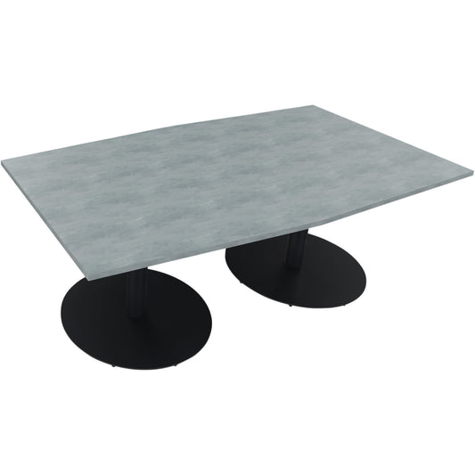 Konferenztisch communication 2.000 x 720 x 1.000/1.100 mm (B x H x T) Holz Farbe der Tischplatte: beton hell