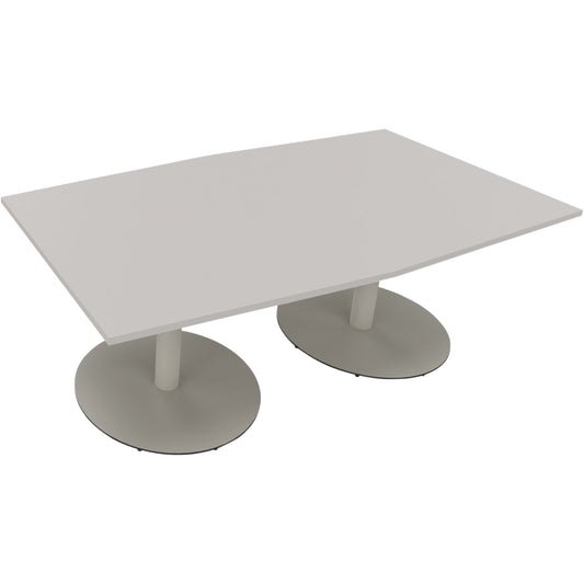 Konferenztisch communication 2.000 x 720 x 1.000/1.100 mm (B x H x T) Holz Farbe der Tischplatte: lichtgrau