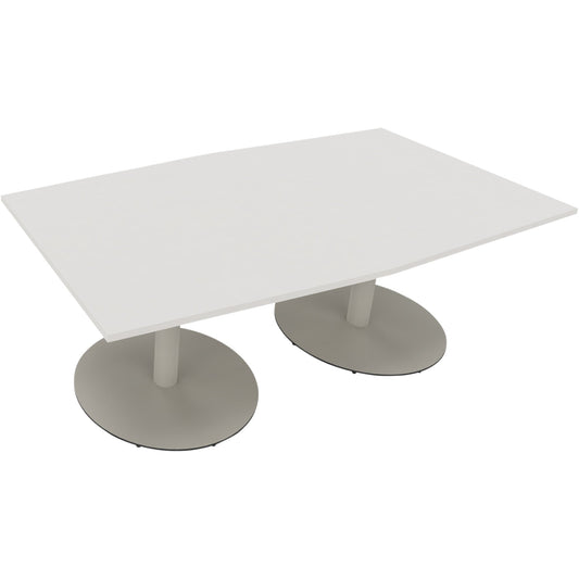 Konferenztisch communication 2.000 x 720 x 1.000/1.100 mm (B x H x T) Holz Farbe der Tischplatte: diamantweiß