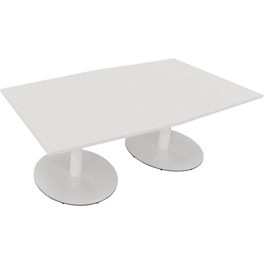 Konferenztisch communication 2.000 x 720 x 1.000/1.100 mm (B x H x T) Holz Farbe der Tischplatte: diamantweiß