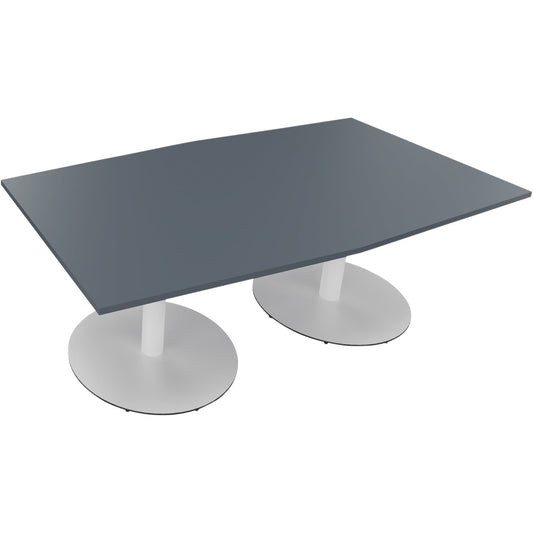 Konferenztisch communication 2.000 x 720 x 1.000/1.100 mm (B x H x T) Holz Farbe der Tischplatte: lavagrau