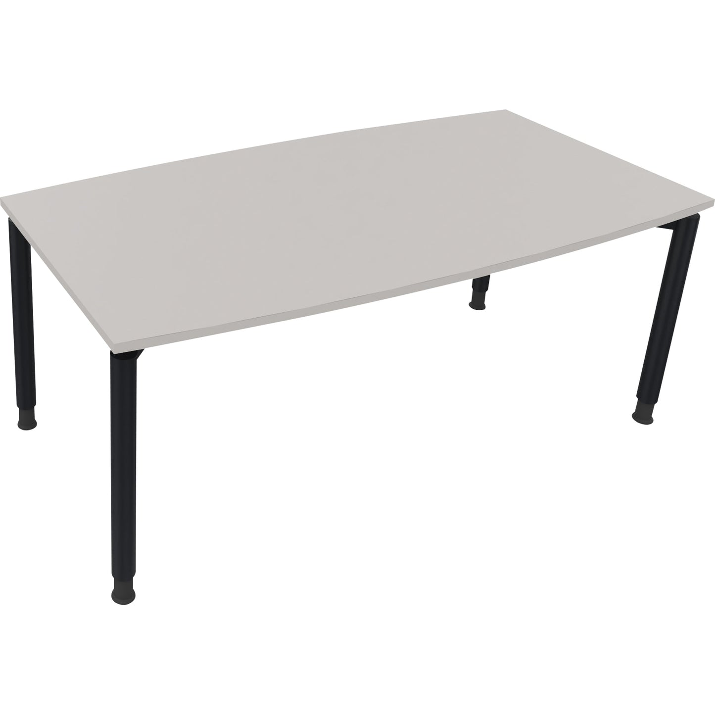 Konferenztisch communication 1.800 x 680-820 x 800/900 mm (B x H x T) Holz Farbe der Tischplatte: lichtgrau