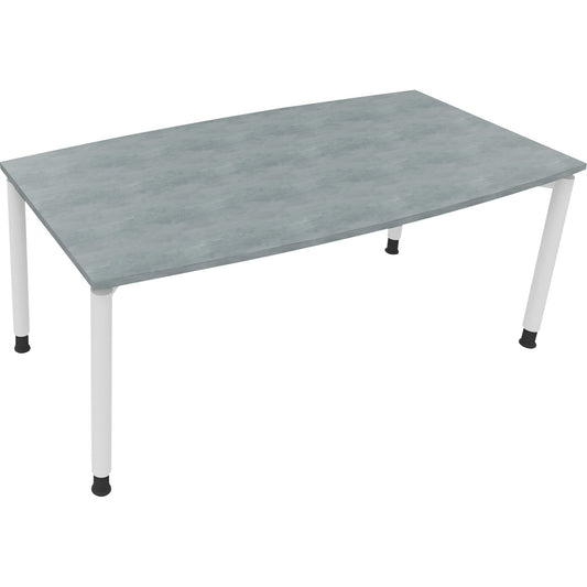 Konferenztisch communication 1.800 x 680-820 x 800/900 mm (B x H x T) Holz Farbe der Tischplatte: beton hell