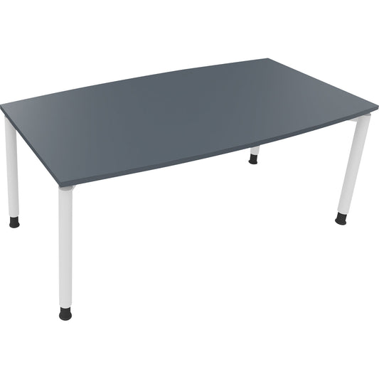 Konferenztisch communication 1.800 x 680-820 x 800/900 mm (B x H x T) Holz Farbe der Tischplatte: lavagrau