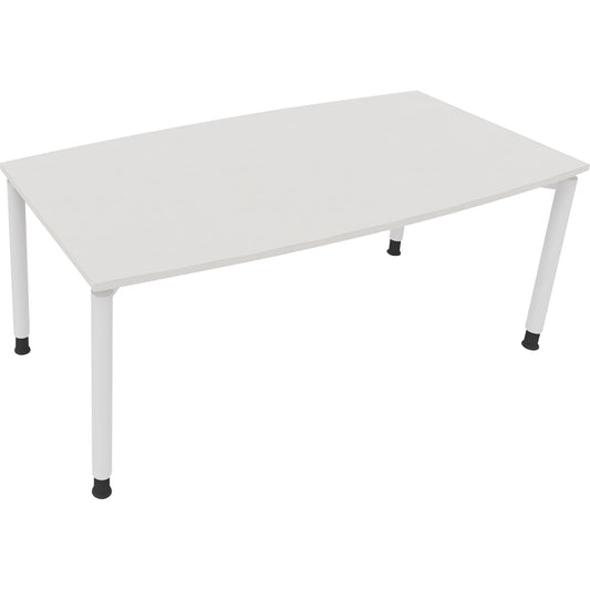 Konferenztisch communication 1.800 x 680-820 x 800/900 mm (B x H x T) Holz Farbe der Tischplatte: diamantweiß