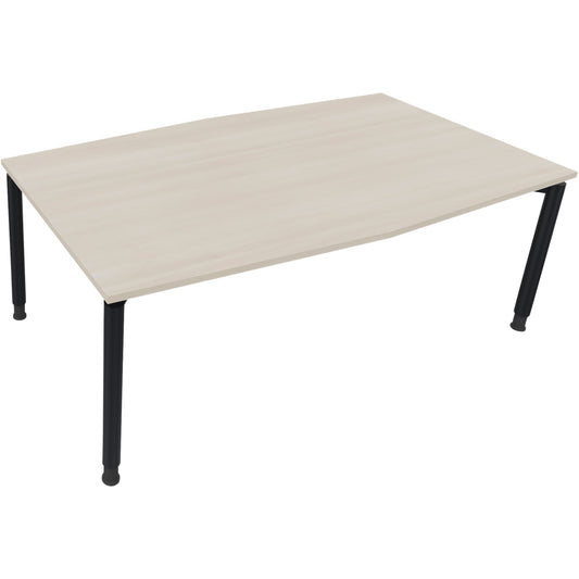 Konferenztisch communication 2.000 x 680-820 x 1.000/1.100 mm (B x H x T) Holz Farbe der Tischplatte: akazie hell
