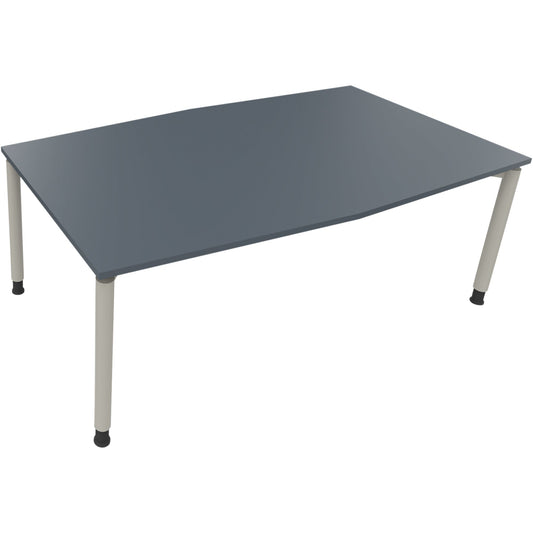 Konferenztisch communication 2.000 x 680-820 x 1.000/1.100 mm (B x H x T) Holz Farbe der Tischplatte: lavagrau