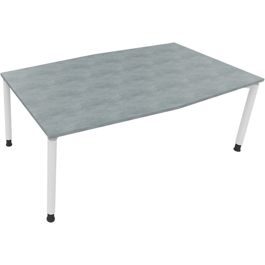 Konferenztisch communication 2.000 x 680-820 x 1.000/1.100 mm (B x H x T) Holz Farbe der Tischplatte: beton hell