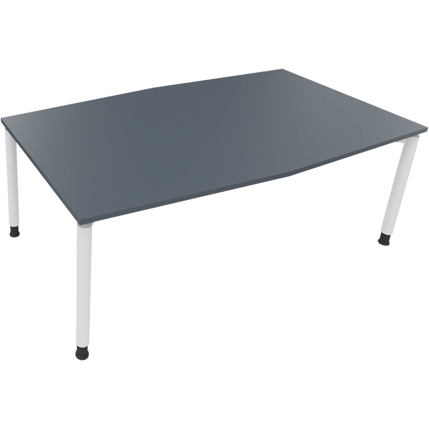 Konferenztisch communication 2.000 x 680-820 x 1.000/1.100 mm (B x H x T) Holz Farbe der Tischplatte: lavagrau