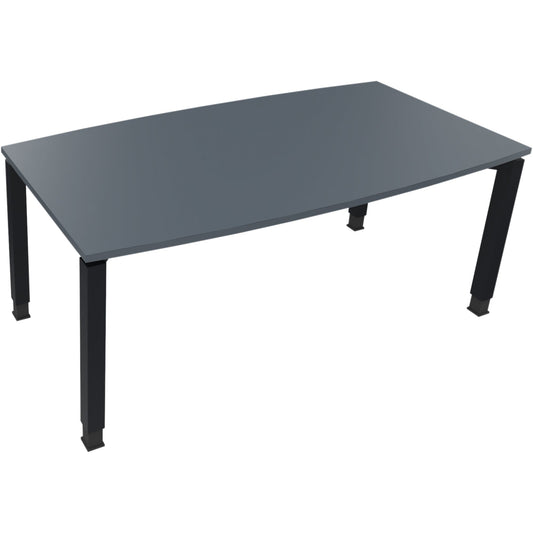 Konferenztisch communication 1.800 x 680-820 x 800/900 mm (B x H x T) Holz Farbe der Tischplatte: lavagrau