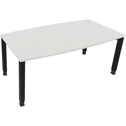 Konferenztisch communication 1.800 x 680-820 x 800/900 mm (B x H x T) Holz Farbe der Tischplatte: diamantweiß