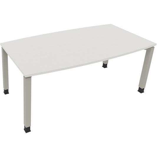 Konferenztisch communication 1.800 x 680-820 x 800/900 mm (B x H x T) Holz Farbe der Tischplatte: diamantweiß