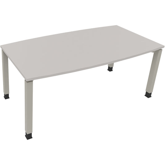 Konferenztisch communication 1.800 x 680-820 x 800/900 mm (B x H x T) Holz Farbe der Tischplatte: lichtgrau