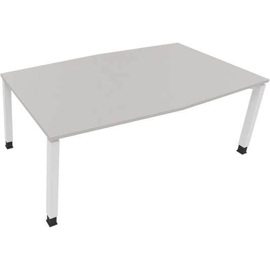 Konferenztisch communication 1.800 x 680-820 x 800/900 mm (B x H x T) Holz Farbe der Tischplatte: lichtgrau