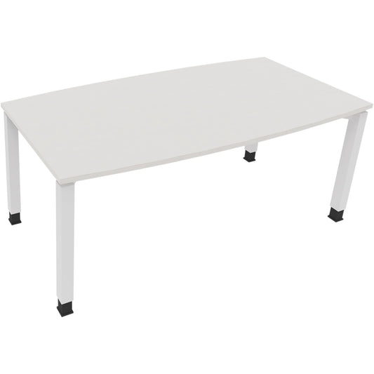 Konferenztisch communication 1.800 x 680-820 x 800/900 mm (B x H x T) Holz Farbe der Tischplatte: diamantweiß