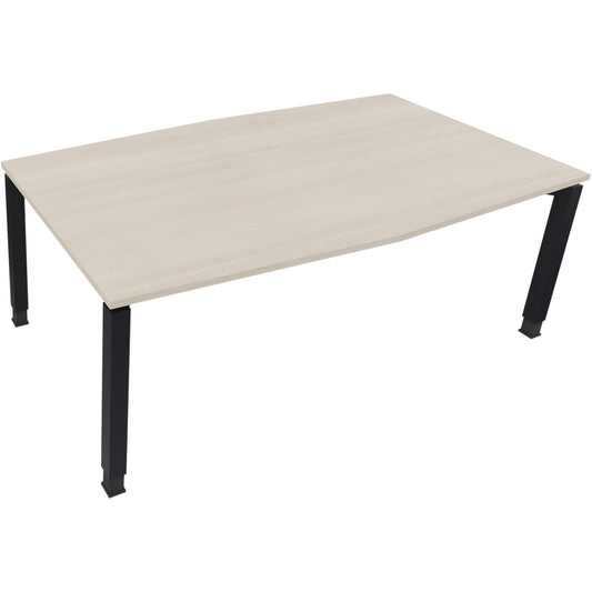 Konferenztisch communication 2.000 x 680-820 x 1.000/1.100 mm (B x H x T) Holz Farbe der Tischplatte: akazie hell