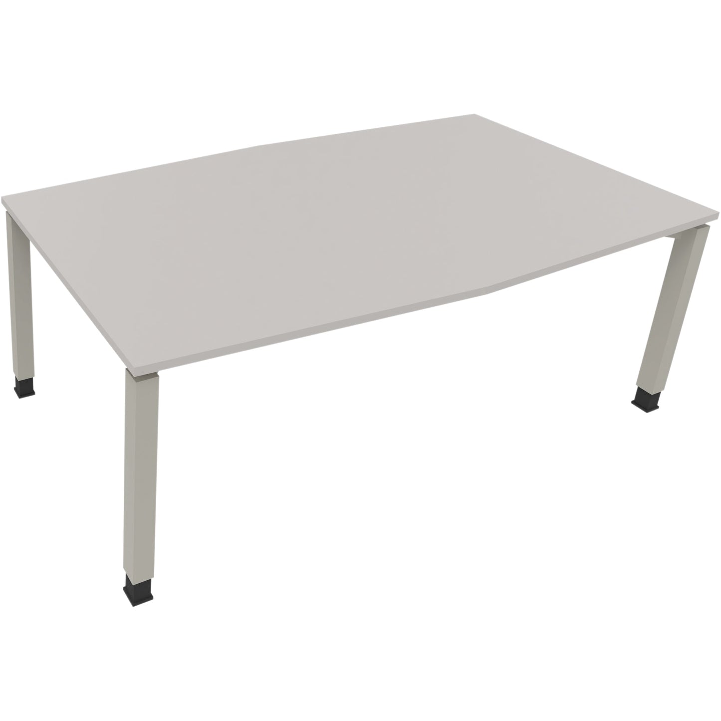 Konferenztisch communication 2.000 x 680-820 x 1.000/1.100 mm (B x H x T) Holz Farbe der Tischplatte: lichtgrau