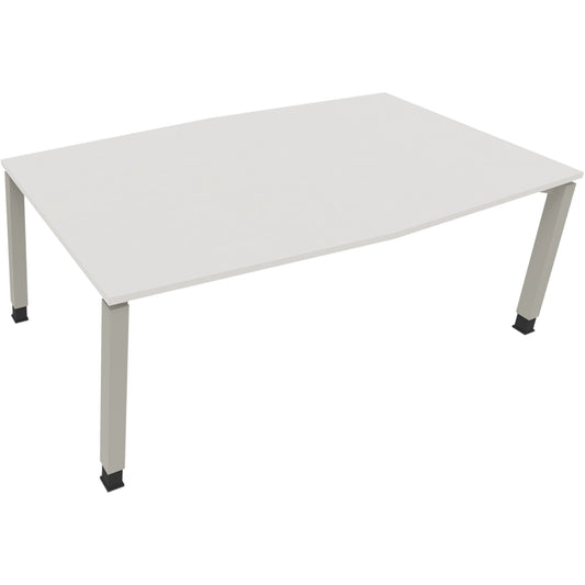 Konferenztisch communication 2.000 x 680-820 x 1.000/1.100 mm (B x H x T) Holz Farbe der Tischplatte: diamantweiß