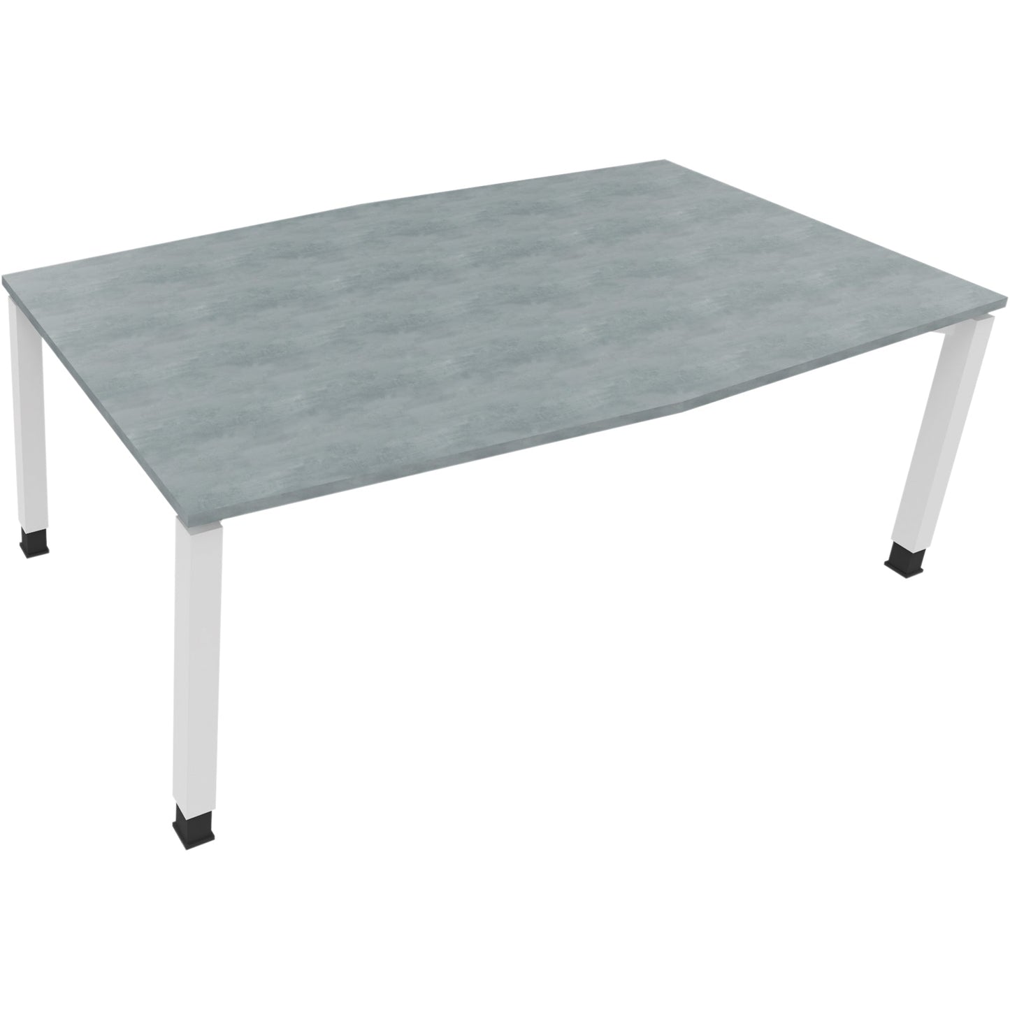 Konferenztisch communication 2.000 x 680-820 x 1.000/1.100 mm (B x H x T) Holz Farbe der Tischplatte: beton hell