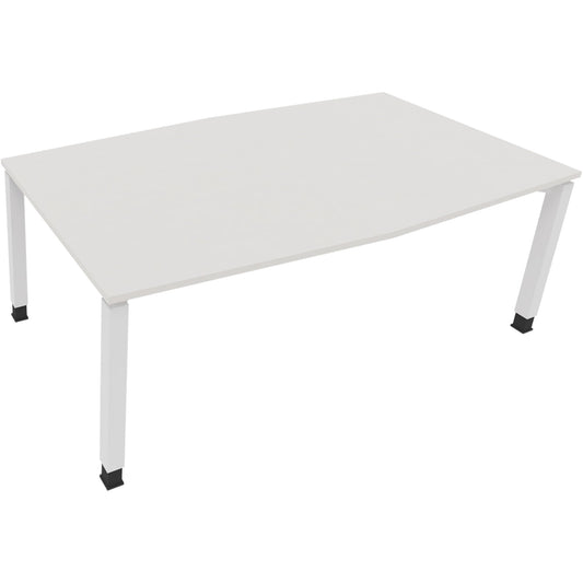 Konferenztisch communication 2.000 x 680-820 x 1.000/1.100 mm (B x H x T) Holz Farbe der Tischplatte: diamantweiß