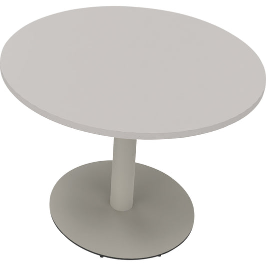 Konferenztisch communication 1.000 x 720 mm (Ø x H) Holz Farbe der Tischplatte: lichtgrau