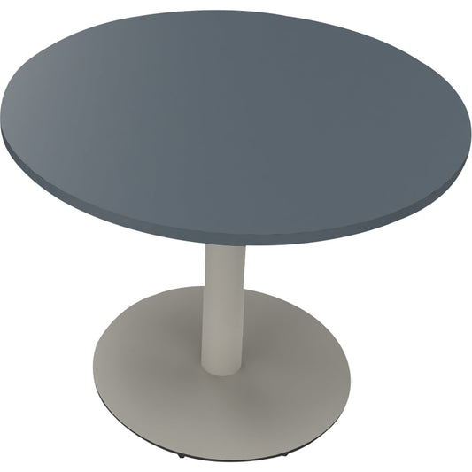 Konferenztisch communication 1.000 x 720 mm (Ø x H) Holz Farbe der Tischplatte: lavagrau