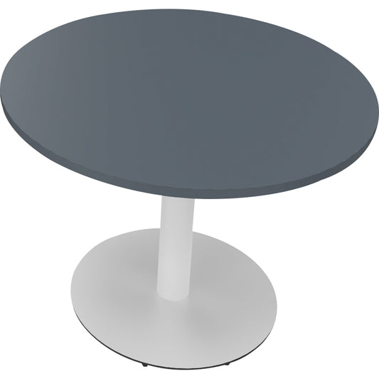 Konferenztisch communication 1.000 x 720 mm (Ø x H) Holz Farbe der Tischplatte: lavagrau